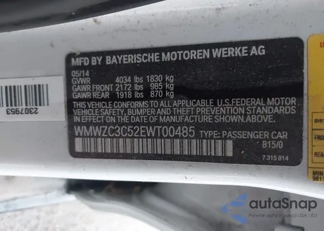 2014 Mini Countryman Cooper S из США, поврежденный, VIN WMWZC3C52EWT00485